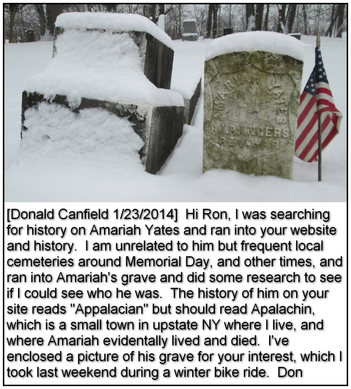 Amariah Yates Birth: 28 FEB 1749 in Uxbridge, Worcester Co., MA